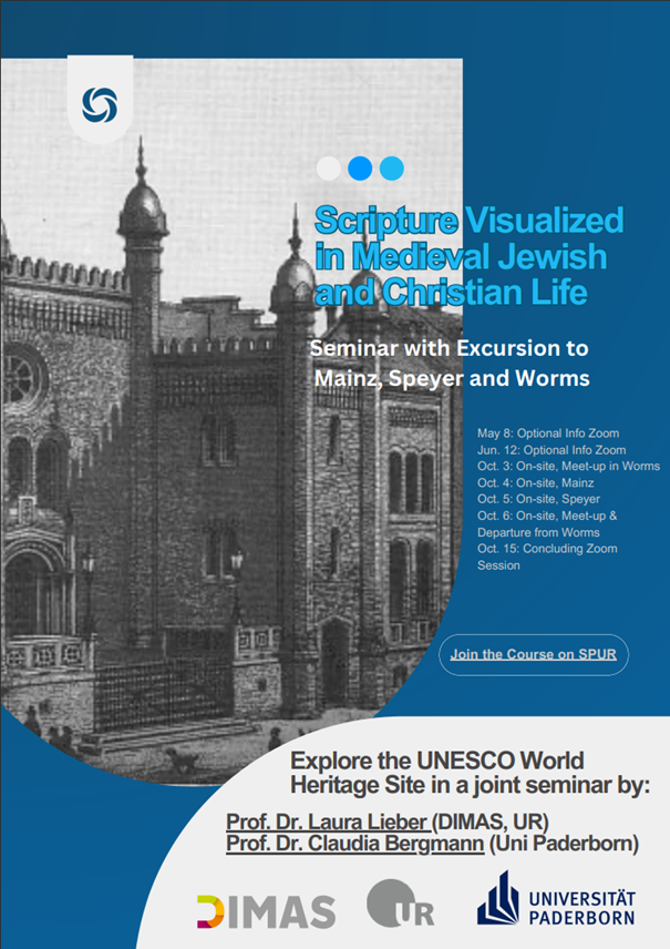 Flyer: Scripture Visualized in Medieval Jewish and Christian Life, Seminar Exkursion