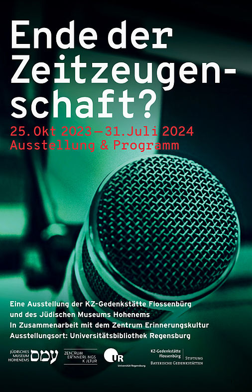 Flyer zur Ausstellung Ende der Zeitzeugenschaft.